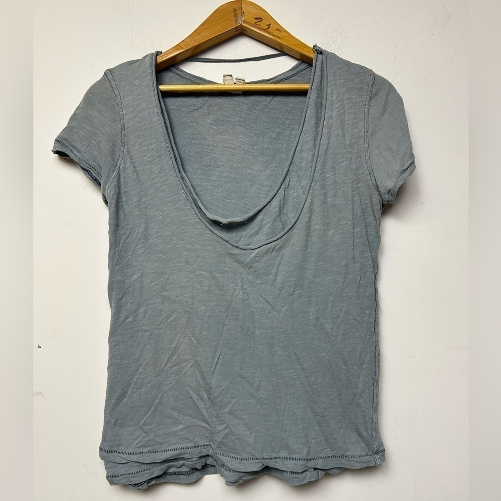 Free people chunky Y2K VTG short blouse top hippie minimalist size S Slouchy